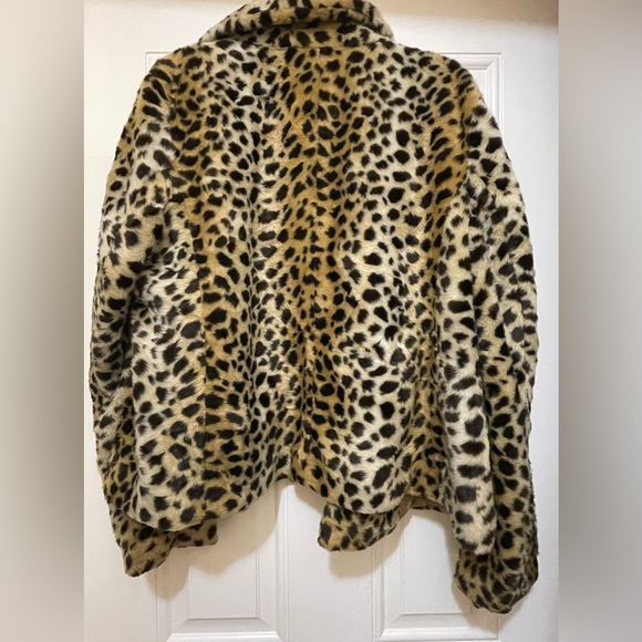 Ann Taylor Animal Print Teddy Jacket with pockets 2XL / XXL - Picture 5 of 6